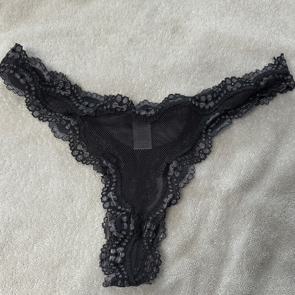 Victoria's Secret Black Lace Panty